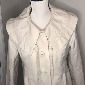Ann Taylor Loft beige spring button down jacket S